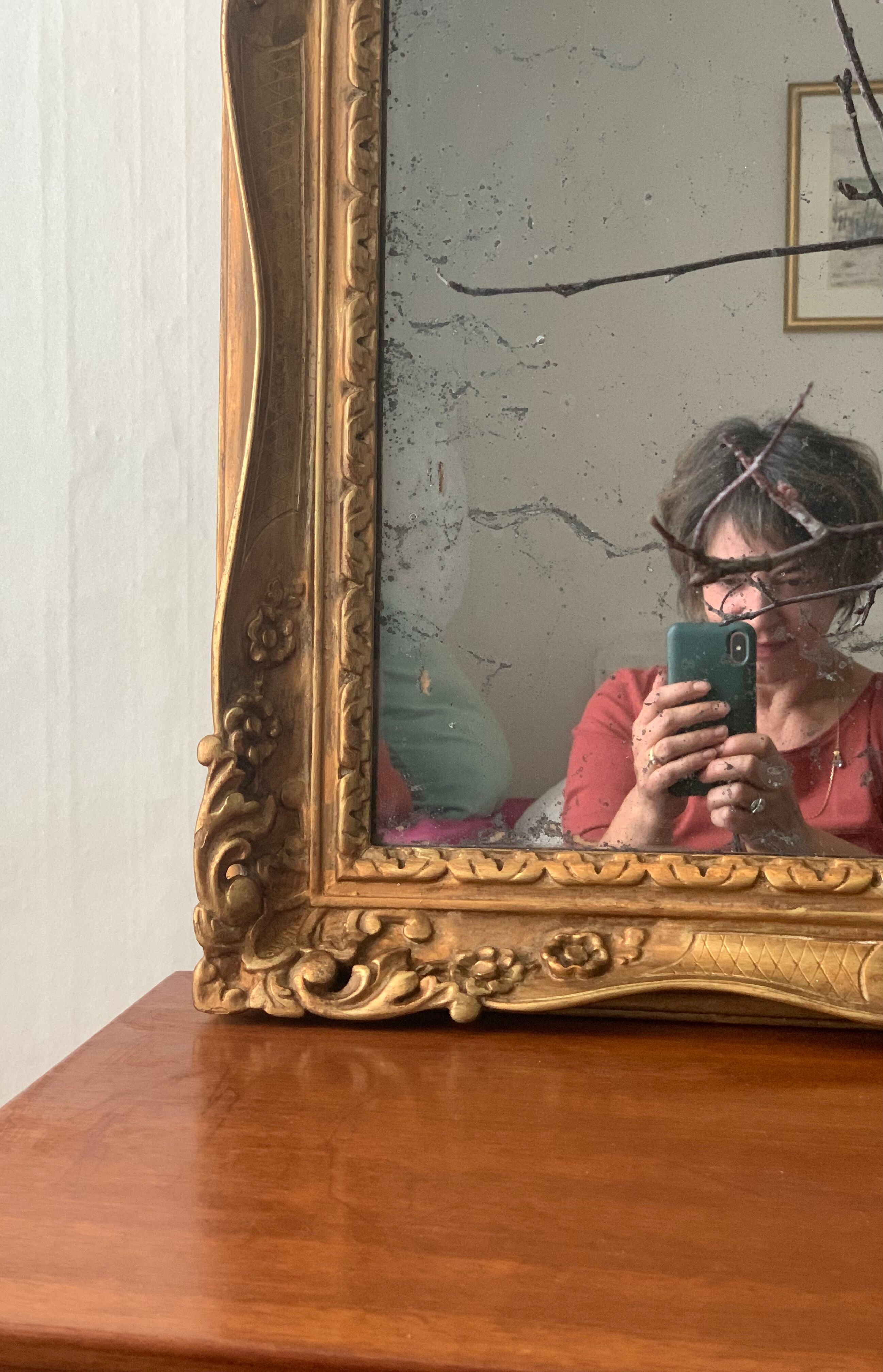 Vintage gilded wall mirror