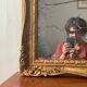 Miroir mural doré vintage
