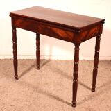 Table à jeux du 19° siècle en acajou