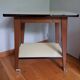 Formica and wood dessert table on wheels