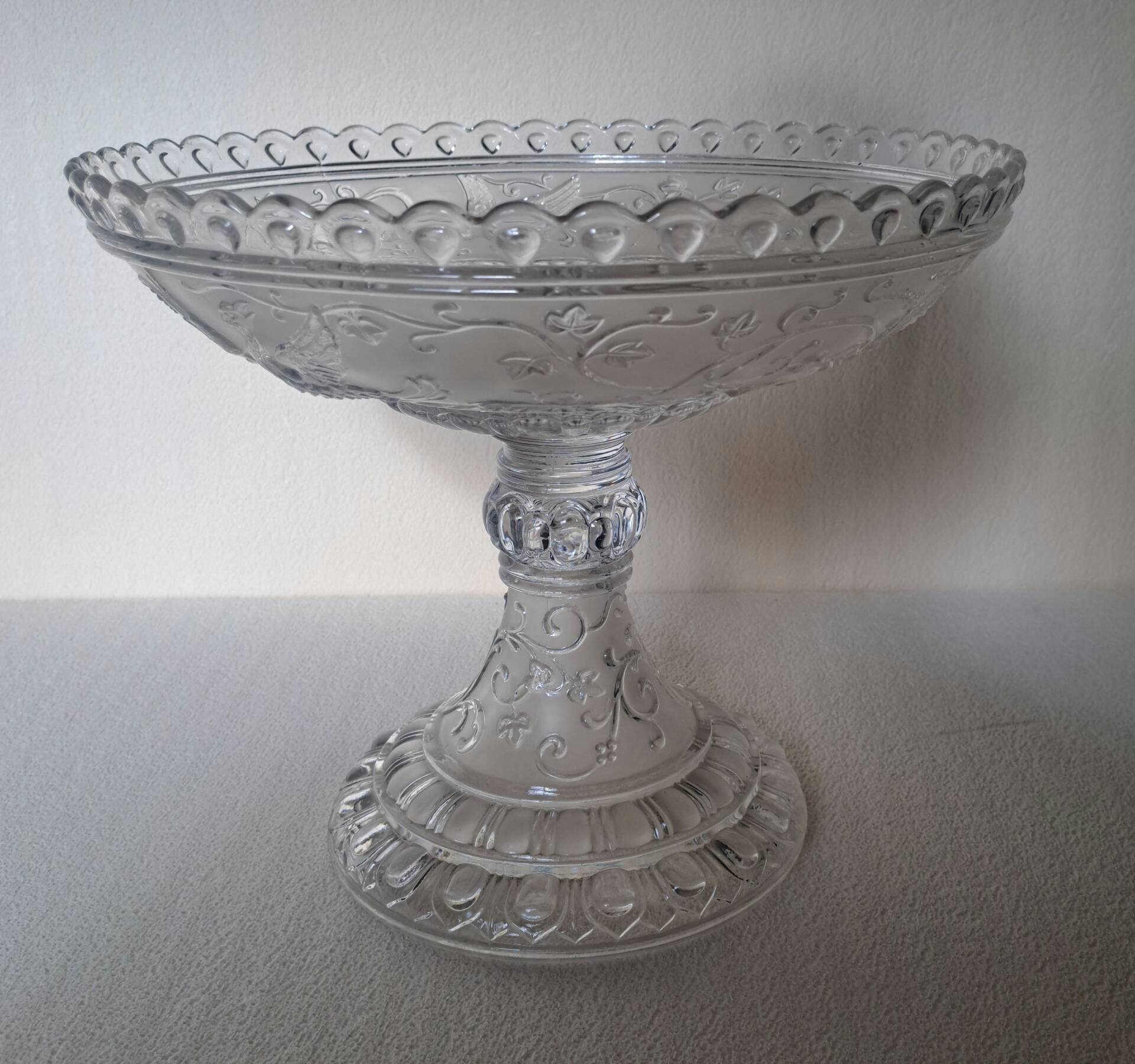 Large fruit bowl Baccarat Birds of Paradise
