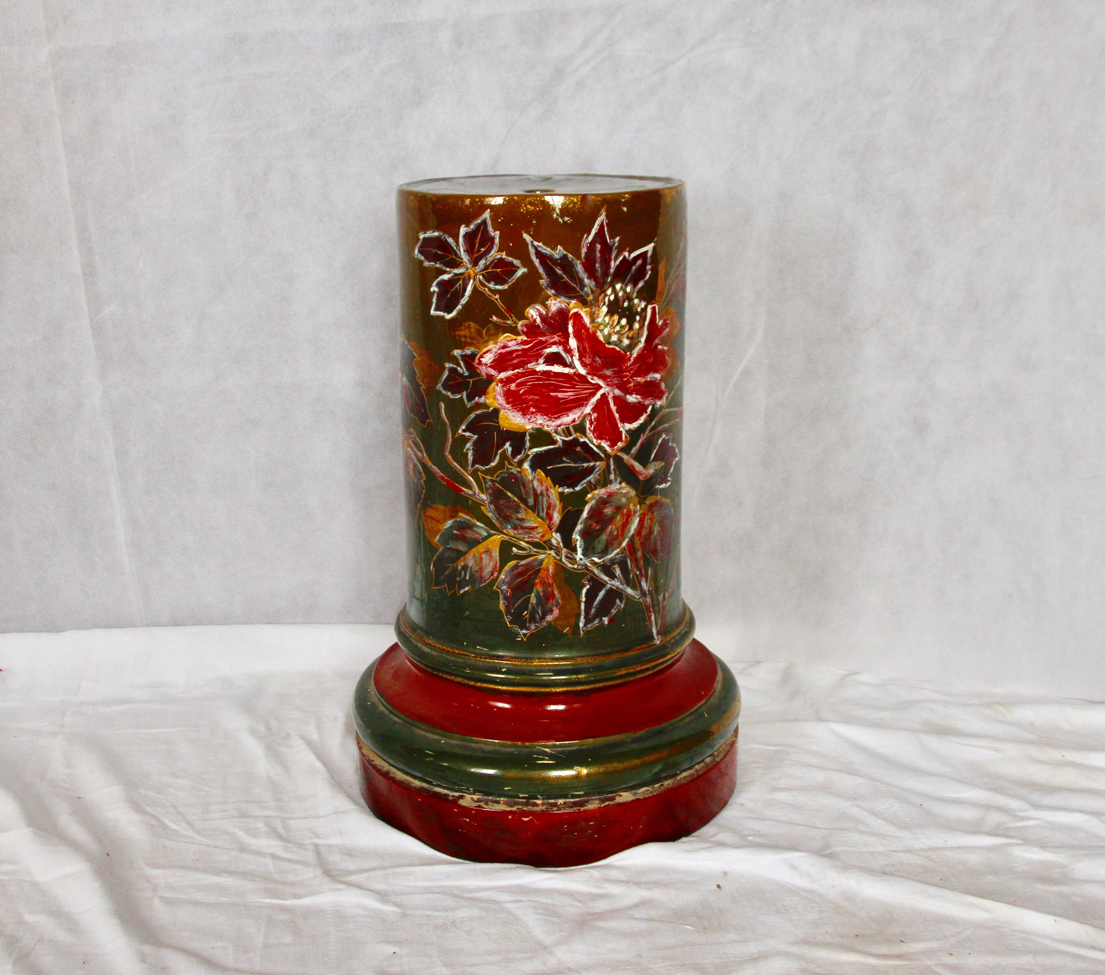 Truncated column / glazed terracotta harness, 20th century