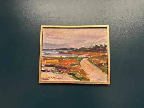 Original Swedish Oil on Canvas – “Coastal Landscape” by Gunnar Stenqvist