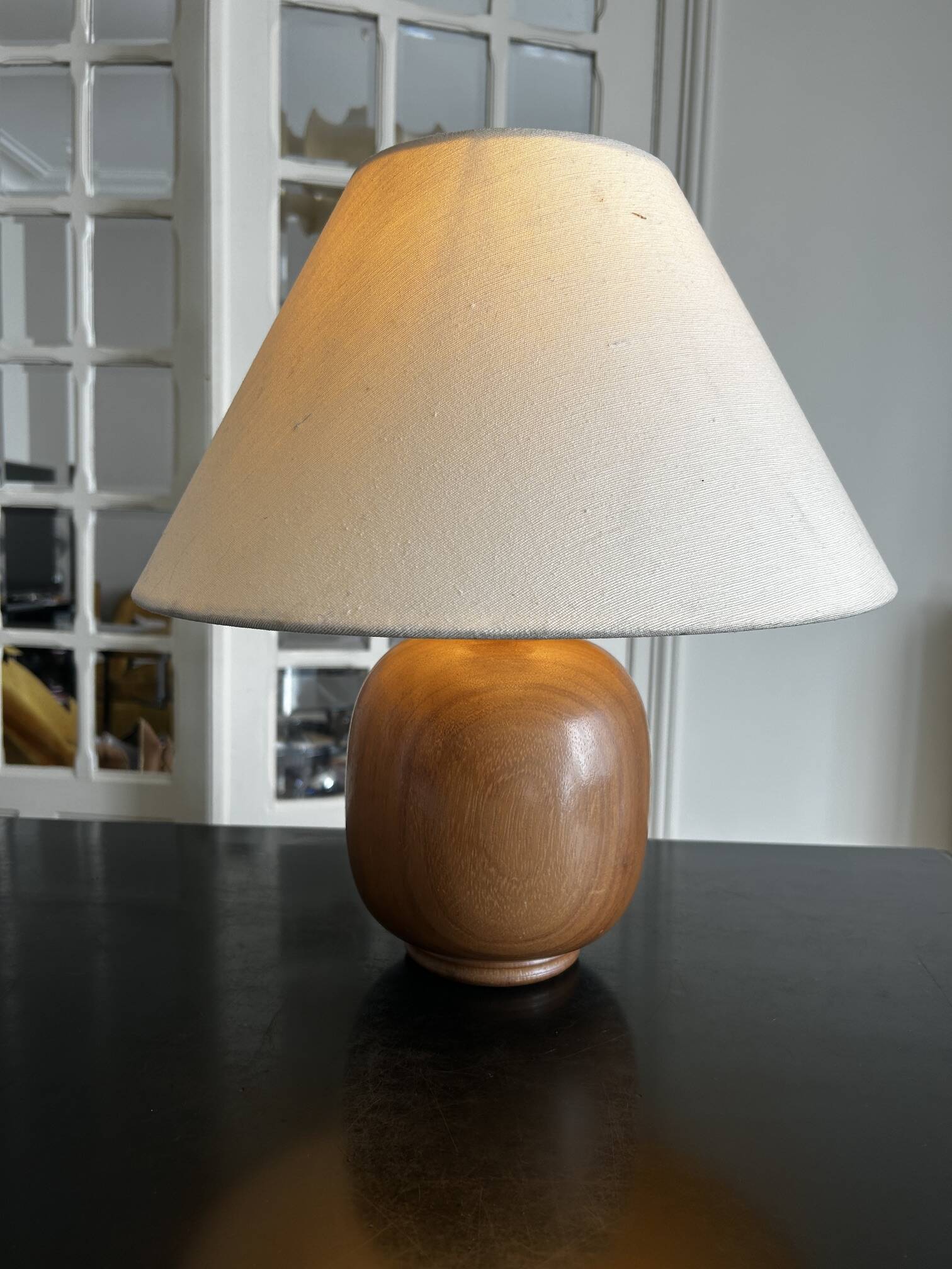 solid wood lamp from the 1960s