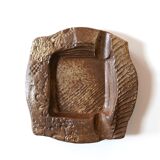 Barbara Delfosse sandstone ashtray, La Borne, 1960s