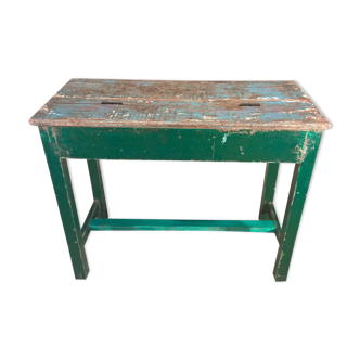 Old Burmese teak schoolboy desk