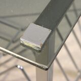 Glass and chrome coffee table 1970