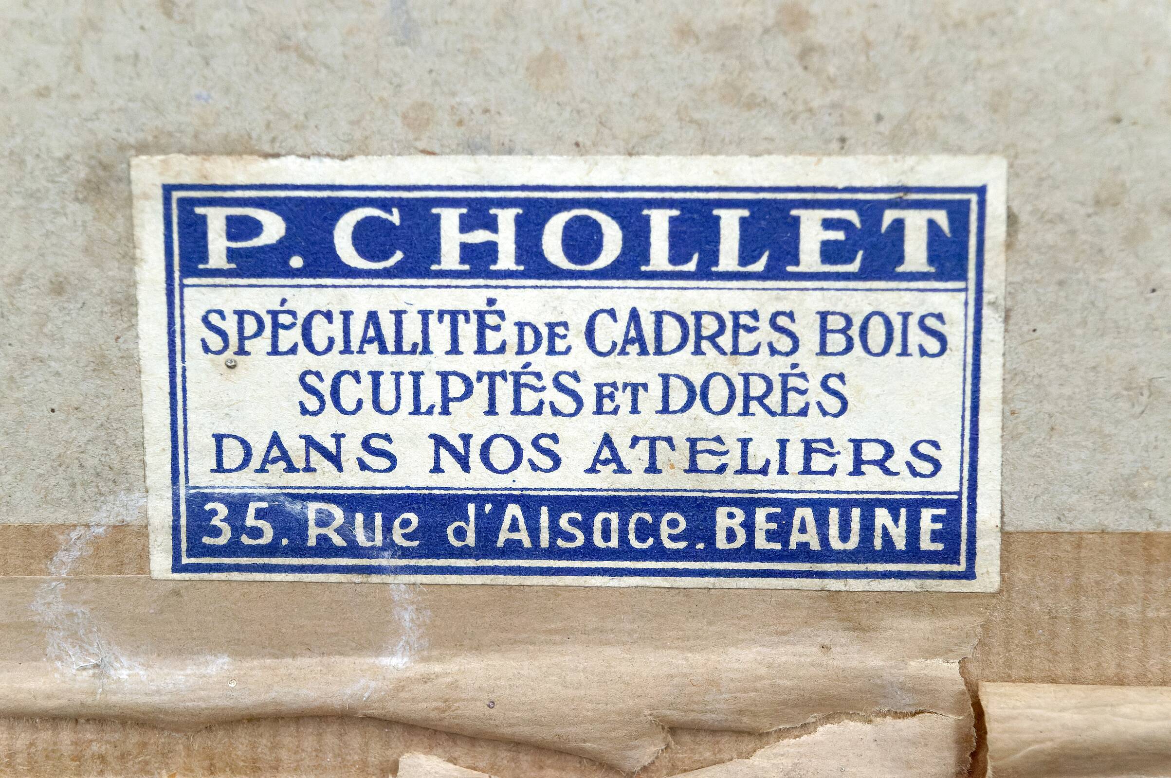 Portrait of a young woman, pastel, Art Deco, by M.Ducoin, France, 1934