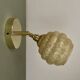 Vintage tulip wall lamp in yellow Clichy glass