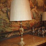 Very beautiful old onyx and bronze table lamp