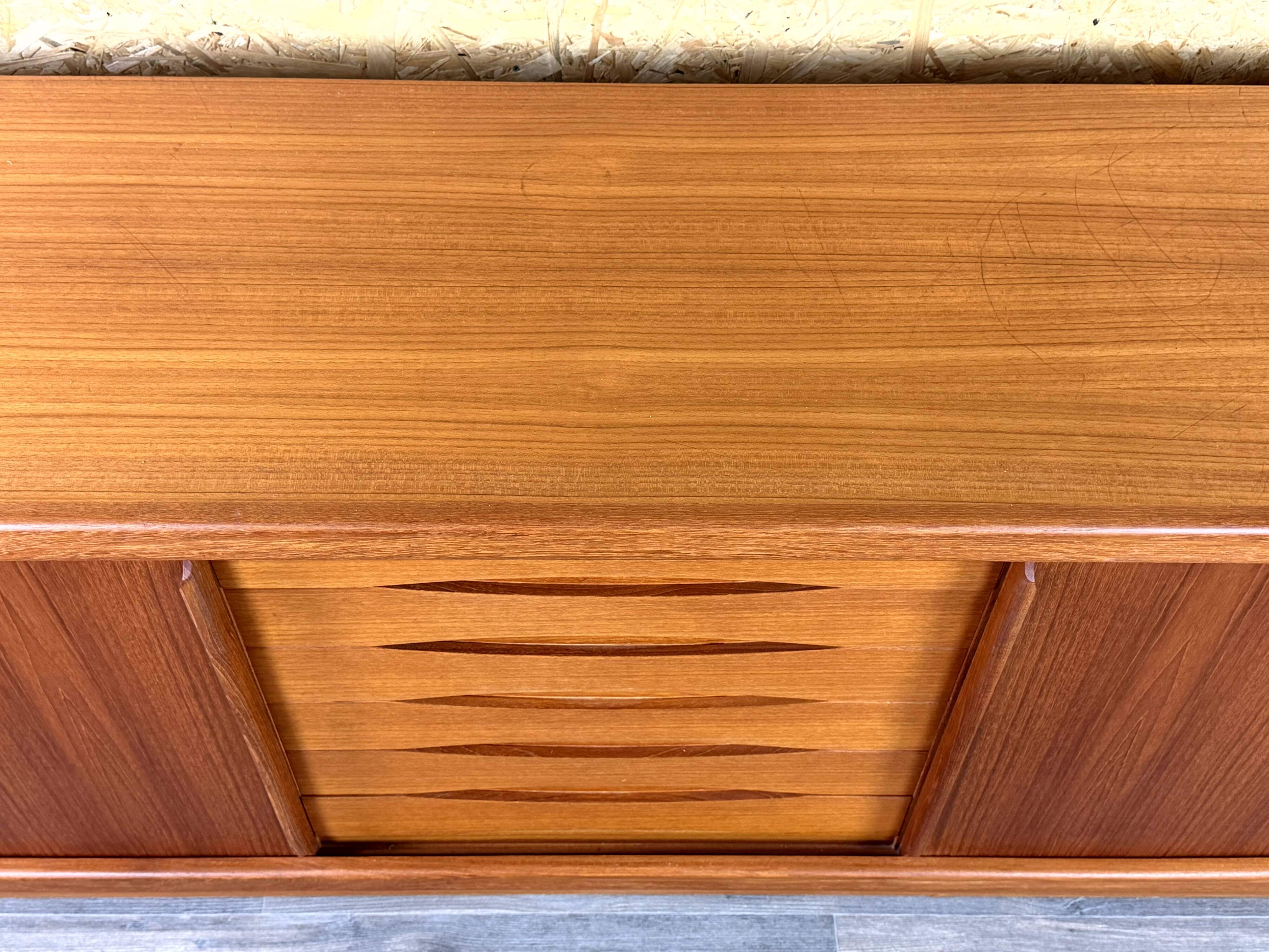 1960s 1970s Teak Sideboard Credenza by Dyrlund Made in Denmark
