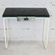Tubular steel console, black glass tray, circa 1950