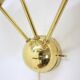 Space age sputnik brass wall lamps, 1970s, more pieces available