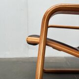 Vintage Swedish armchair model Lamello in beech by Yngve Ekström for Swedese, 1970s.