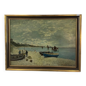 Reproduction Claude Monnet- « La plage de Saint Adresse »