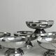 Lot de 6 coupelles vintage en inox brillant