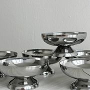 Set of 6 vintage stainless steel bowls.
