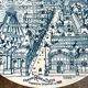 Plat "Exposition universelle" en faïence bleue n°2