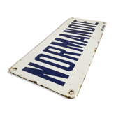 Ancienne plaque émaillée "normandie"
