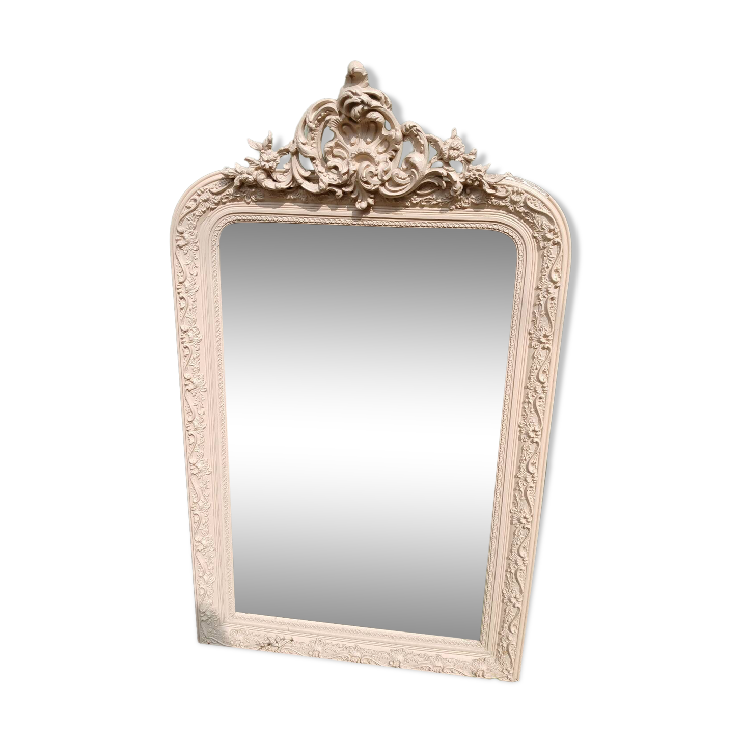 Antique carved wooden mirror