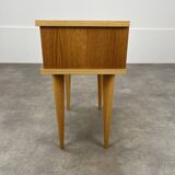 Vintage blond wood bedside table, 1960s