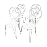 White wrought iron chairs