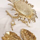 Bronze "sunflower" ashtray. Spain, 1960s.