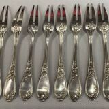 10 snail forks, rocaille model, Ercuis brand