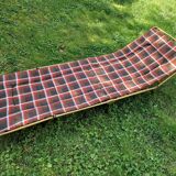 Extra bed, quilted sun lounger, Lafuma vintage 1970