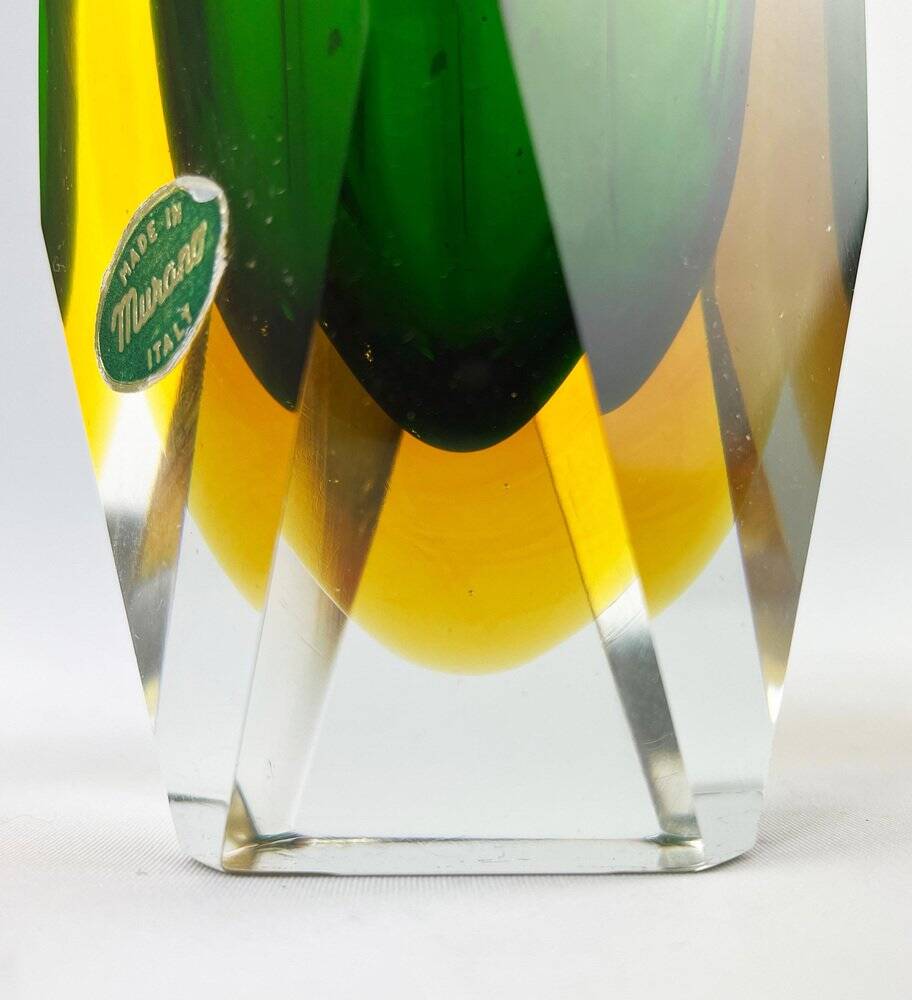 Vintage Italian Sommerso Glass Vase, Murano, 1970s