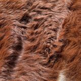 Large vintage natural cowhide carpet 195x188cm