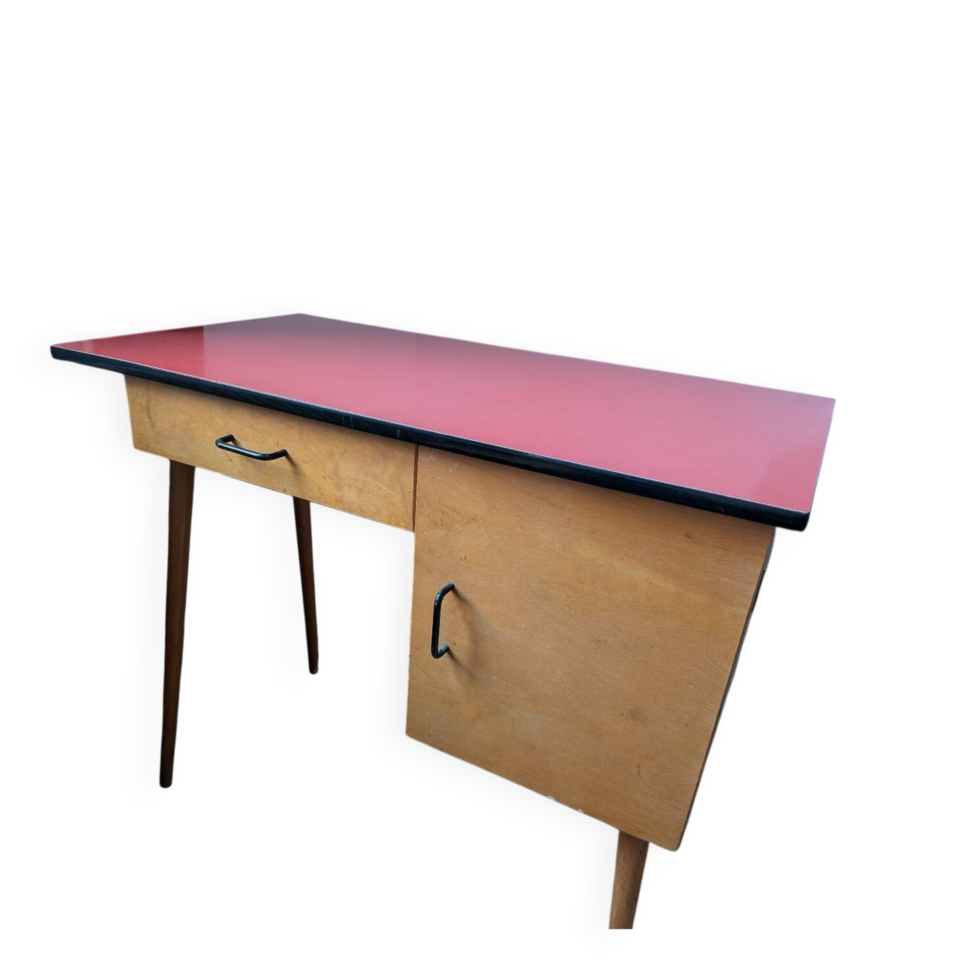 Bureau vintage Baumann à pieds compas