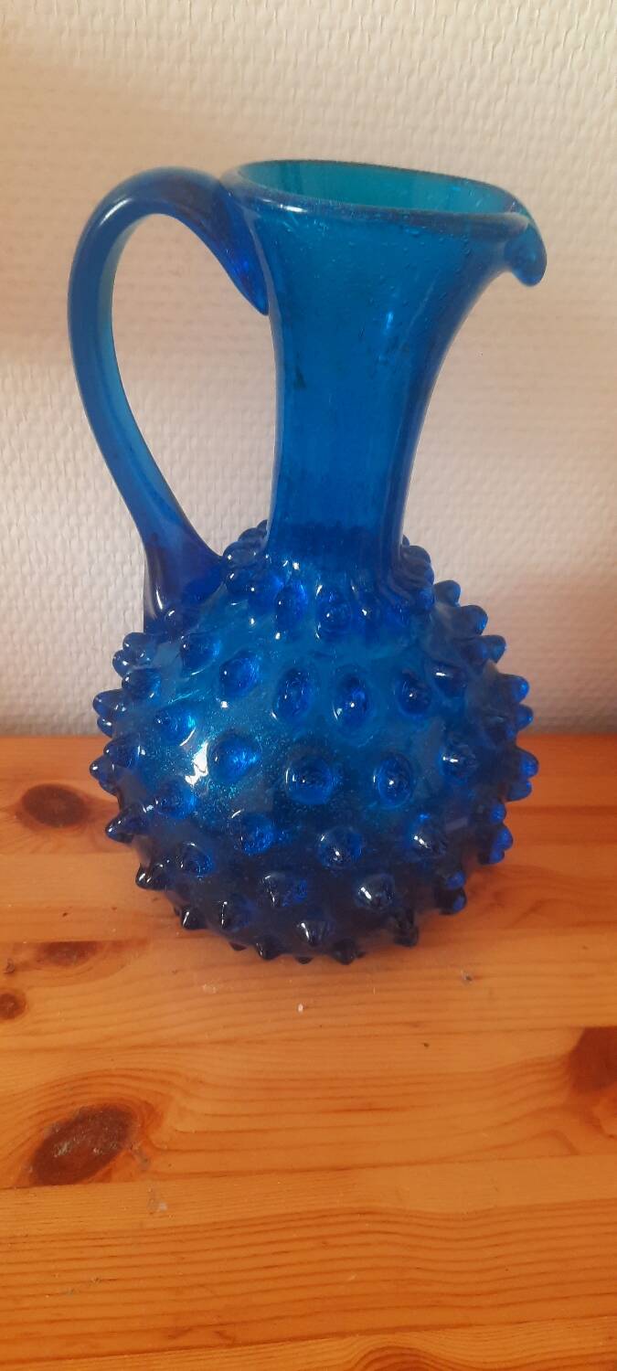 Frosted glass jug Murano