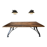 Table industrielle en bois