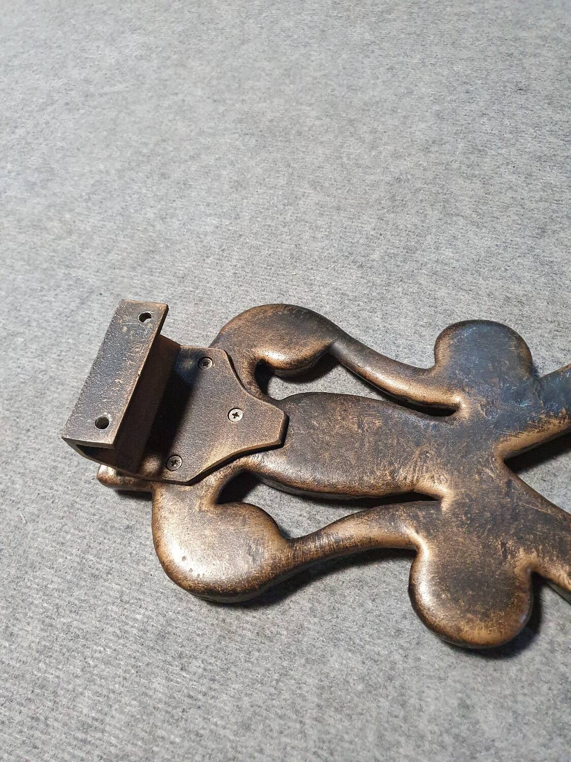 84 cm vintage brutalist door handle aluminium 1970s xxl Humberg