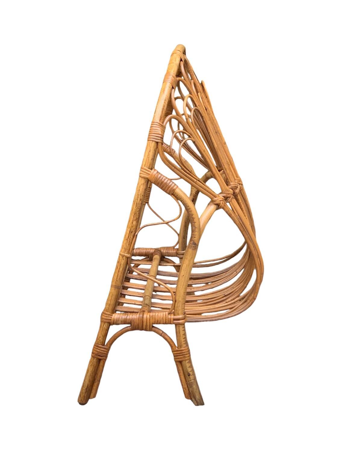 Children's rattan basket bed 1960