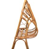Lit corbeille en rotin pour enfant 1960