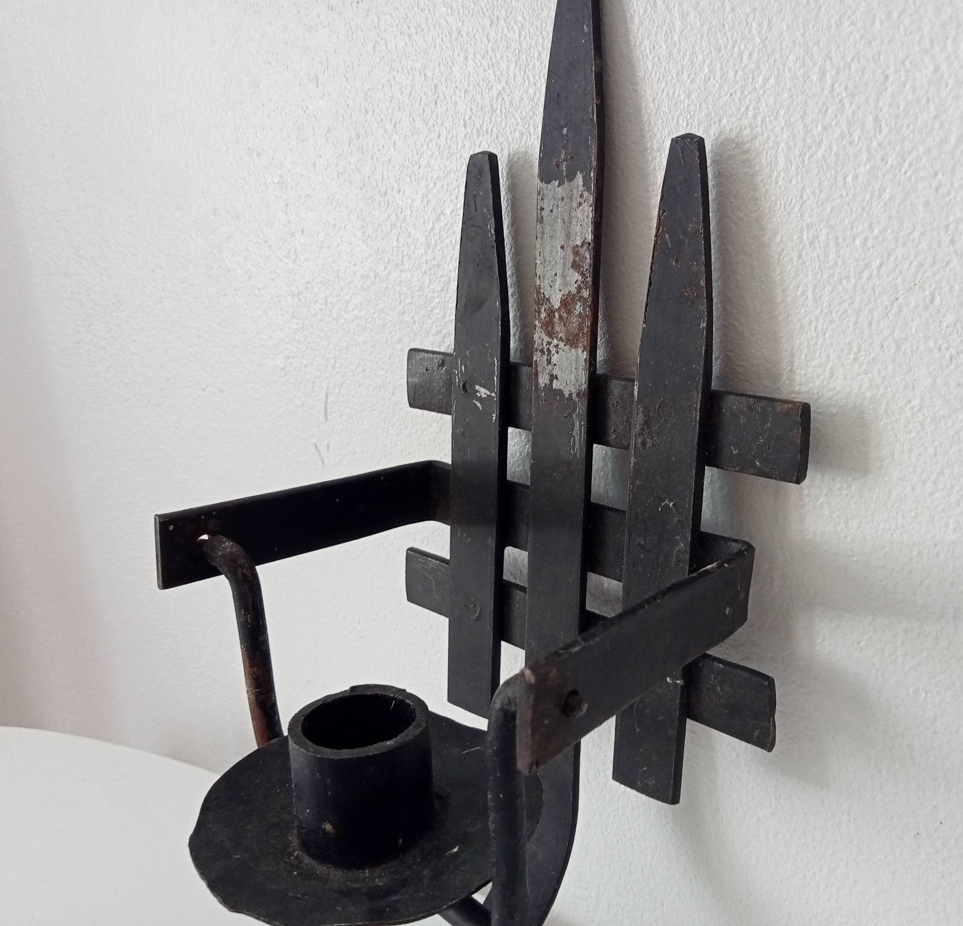Vintage brutalist wall sconce