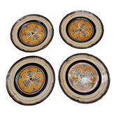 4 assiettes à dessert en céramique Quimper Bretagne