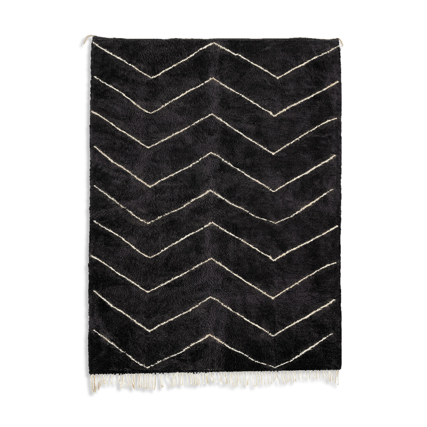 Tapis marocain moderne noir