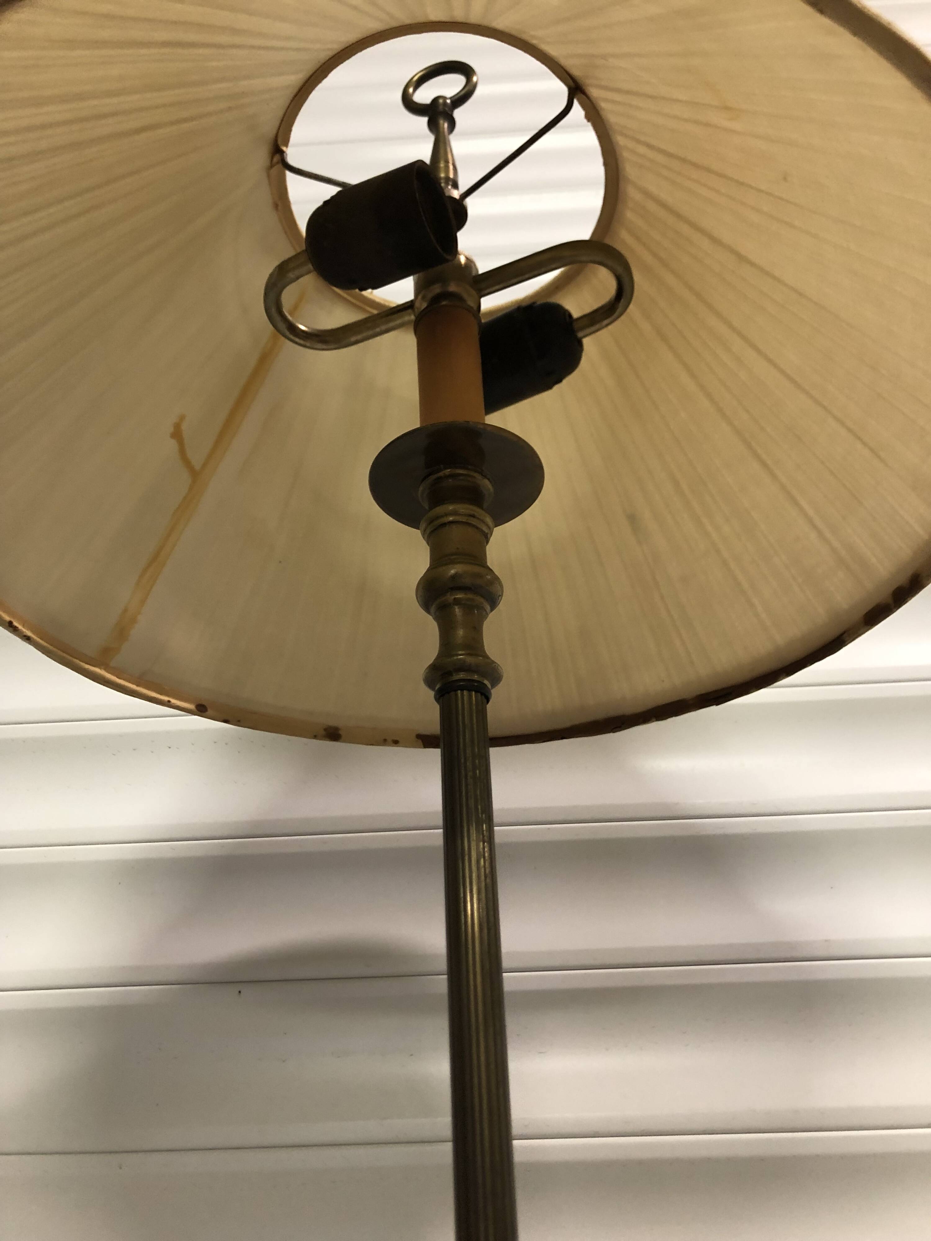 Brass floor lamp