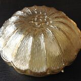 Amber glass ceiling rose by Limburg / vintage 1960s