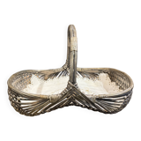 Silver-plated metal basket