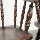 Set of four wooden English antique pub/captain chairs from the 19th century