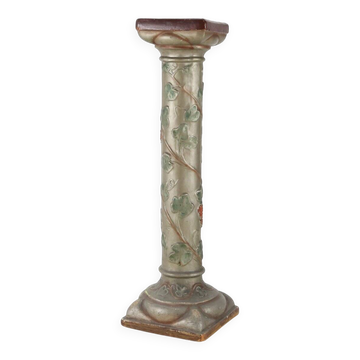 Console Art Nouveau ou pied de stall en plâtre émaillé, années 1920