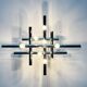 Mid-century Swiss space-age wall lamps or ceiling lights by Temde, 1960s.