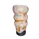 Sculptural ceramic vase from the studio signed P. Ruellard, French work.