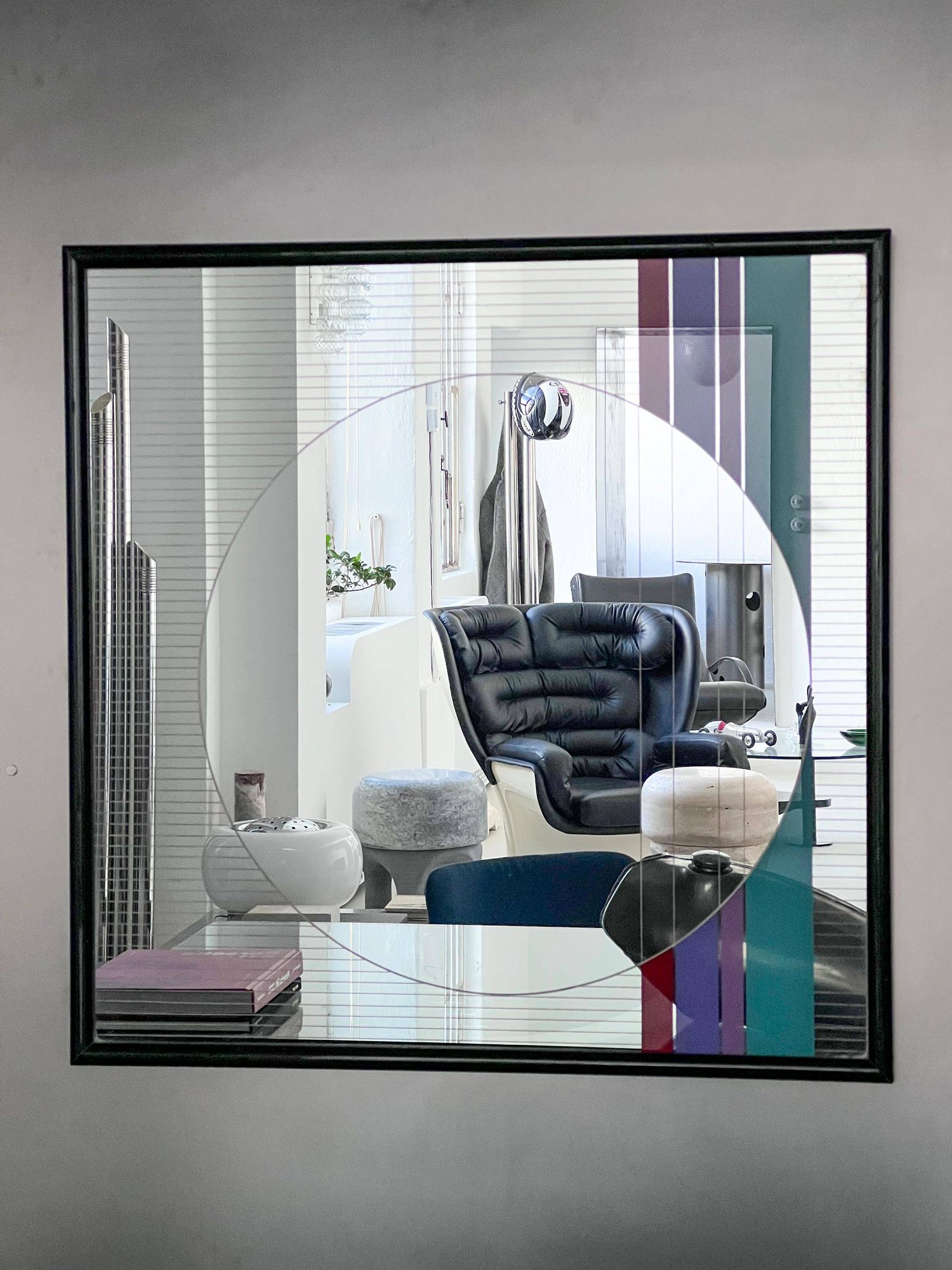 Art/Design Mirror by Eugenio Carmi for Acerbis 1980's