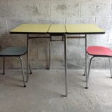 Formica folding table and 2 chairs