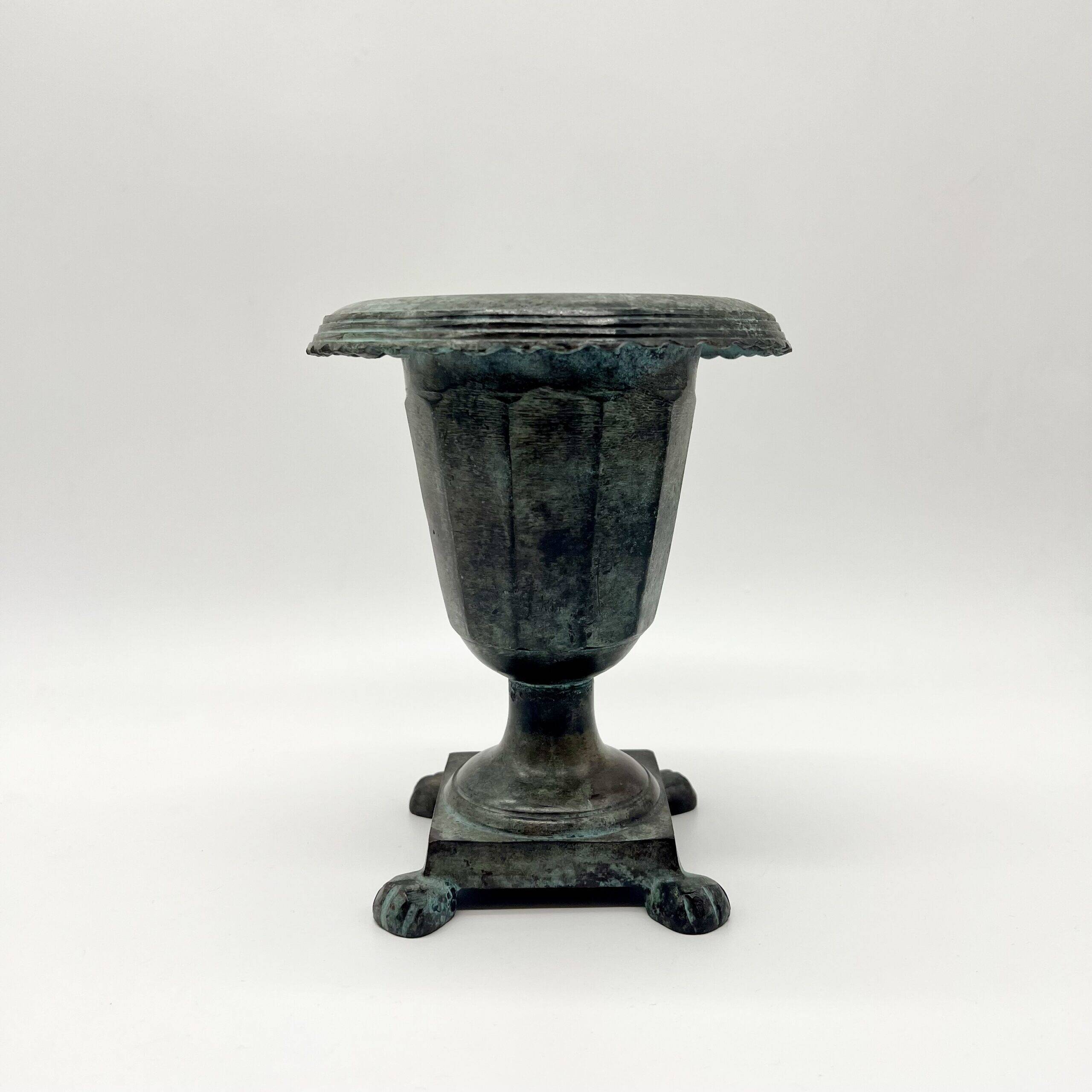 Pair of "Médicis" vases in verdigris – 1950s